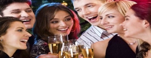 personeelsfeest buiten de deur